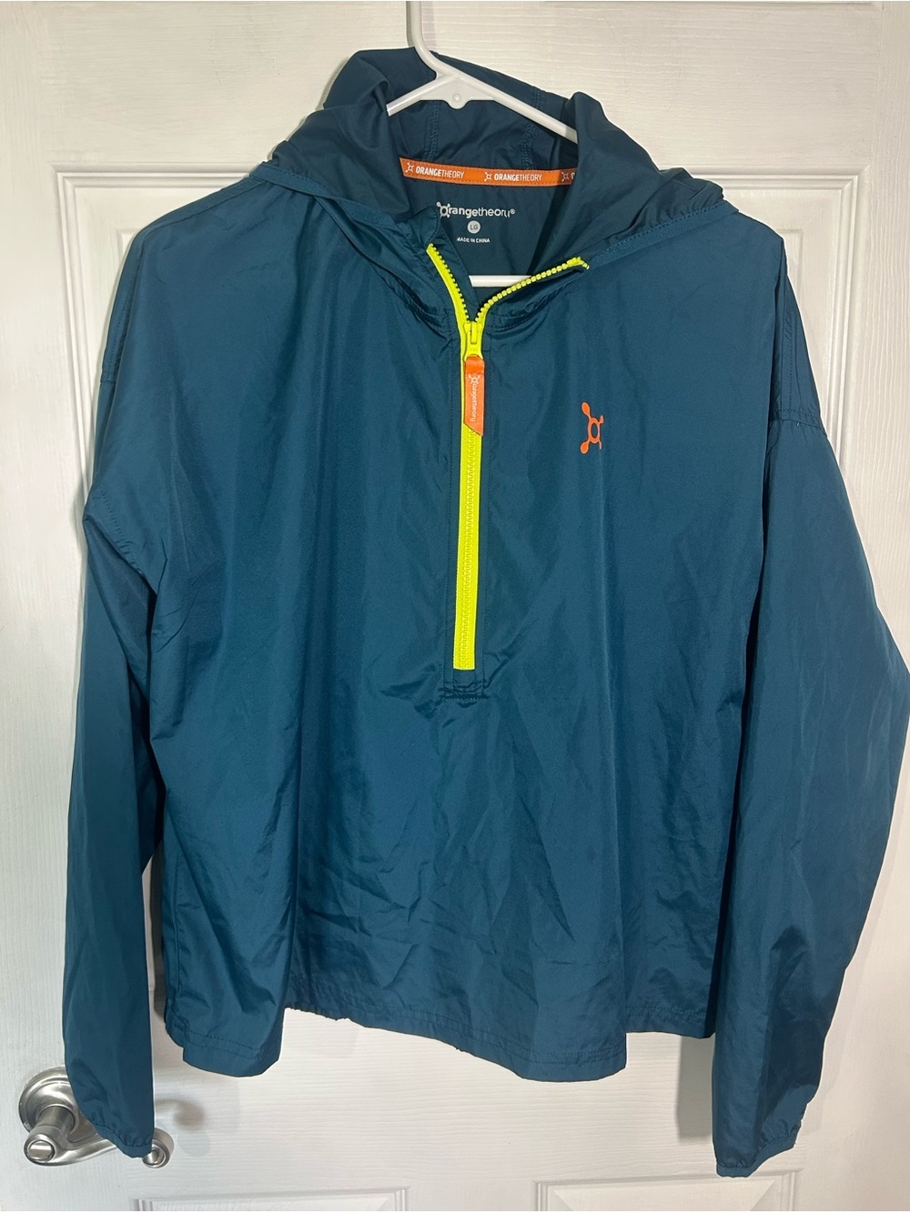 Orangetheory Dark Teal 1/2 Zip Pullover  Windbreaker Size Large Hoodie